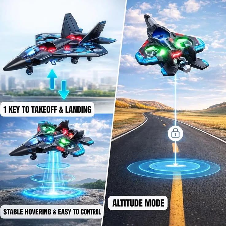 S1 SkyViper Combat Jet RC Drone – Rechargeable RC Flying Toy for Beginners