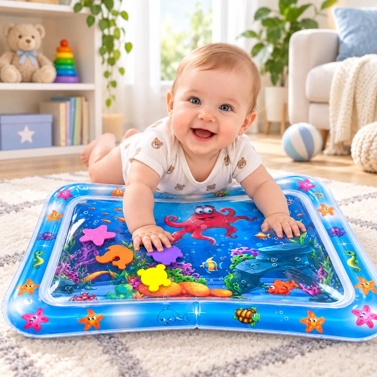 AquaTummy Inflatable Water Play Mat – Tummy Time Sensory Mat for Babies | Toynic Kids Zone
