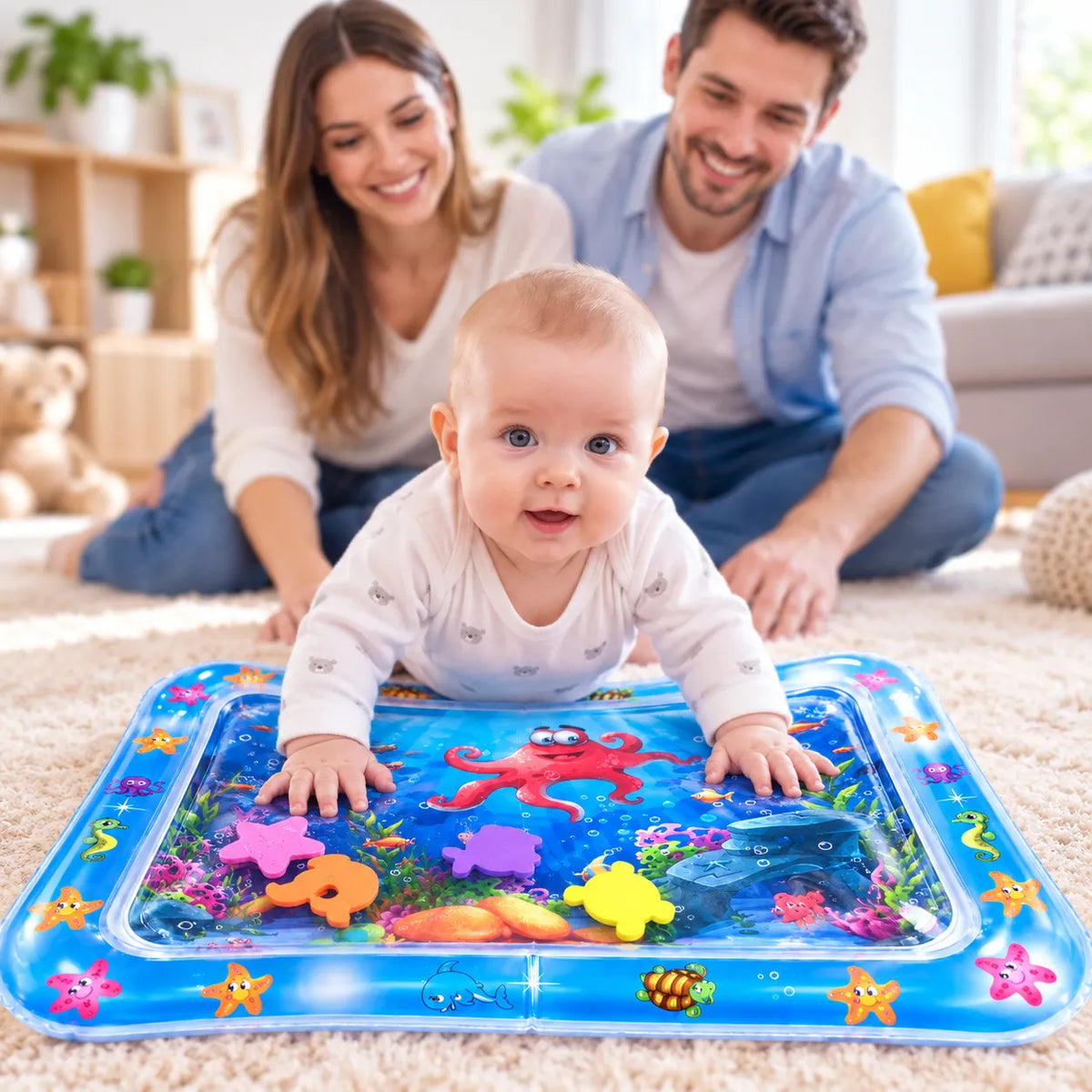 AquaTummy Inflatable Water Play Mat – Tummy Time Sensory Mat for Babies | Toynic Kids Zone