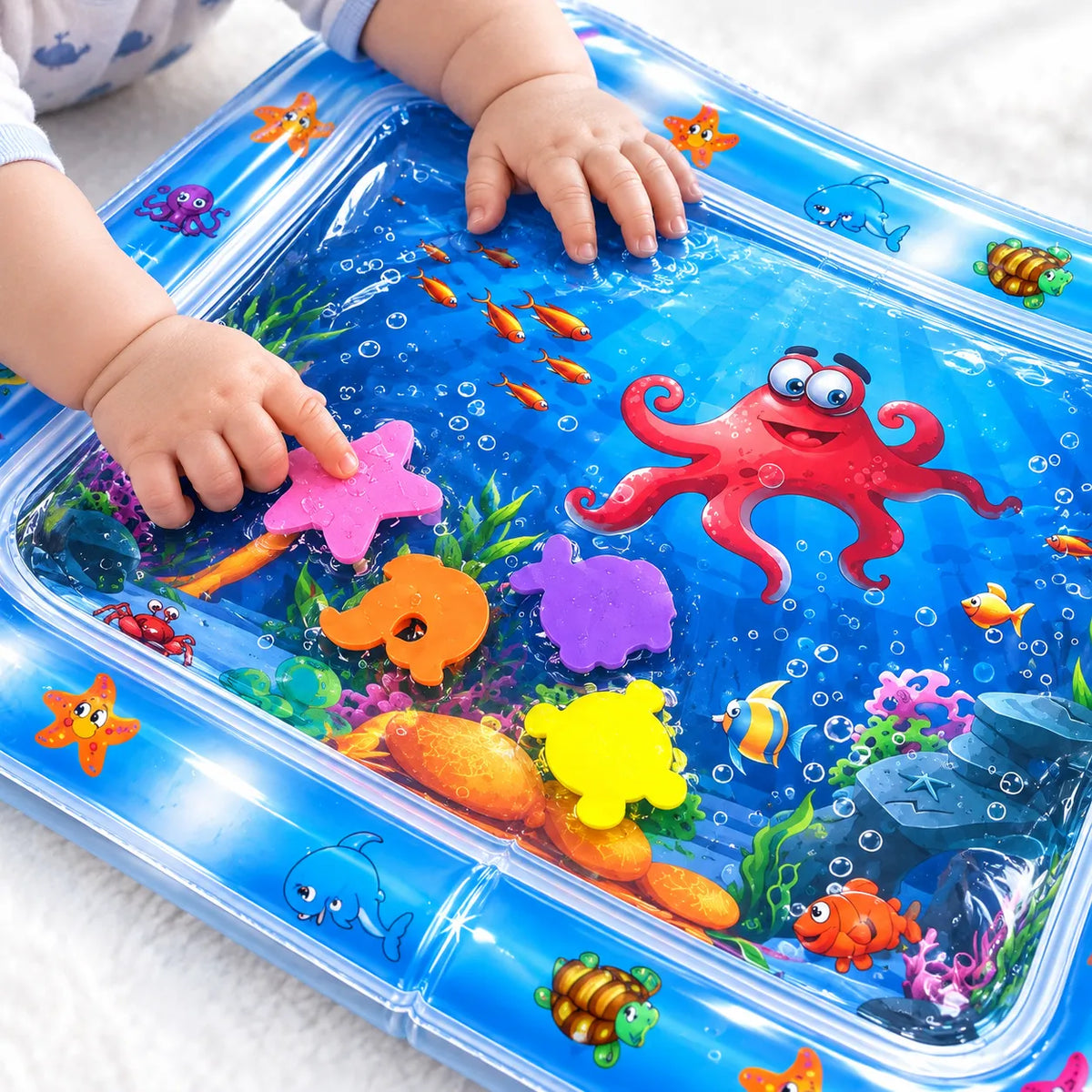 AquaTummy Inflatable Water Play Mat – Tummy Time Sensory Mat for Babies | Toynic Kids Zone