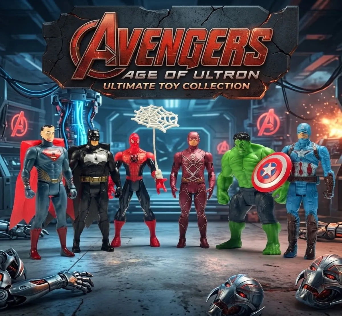 Avengers Age of Ultron 6-Piece Superhero Action Figure Set – Marvel Collectible Toys