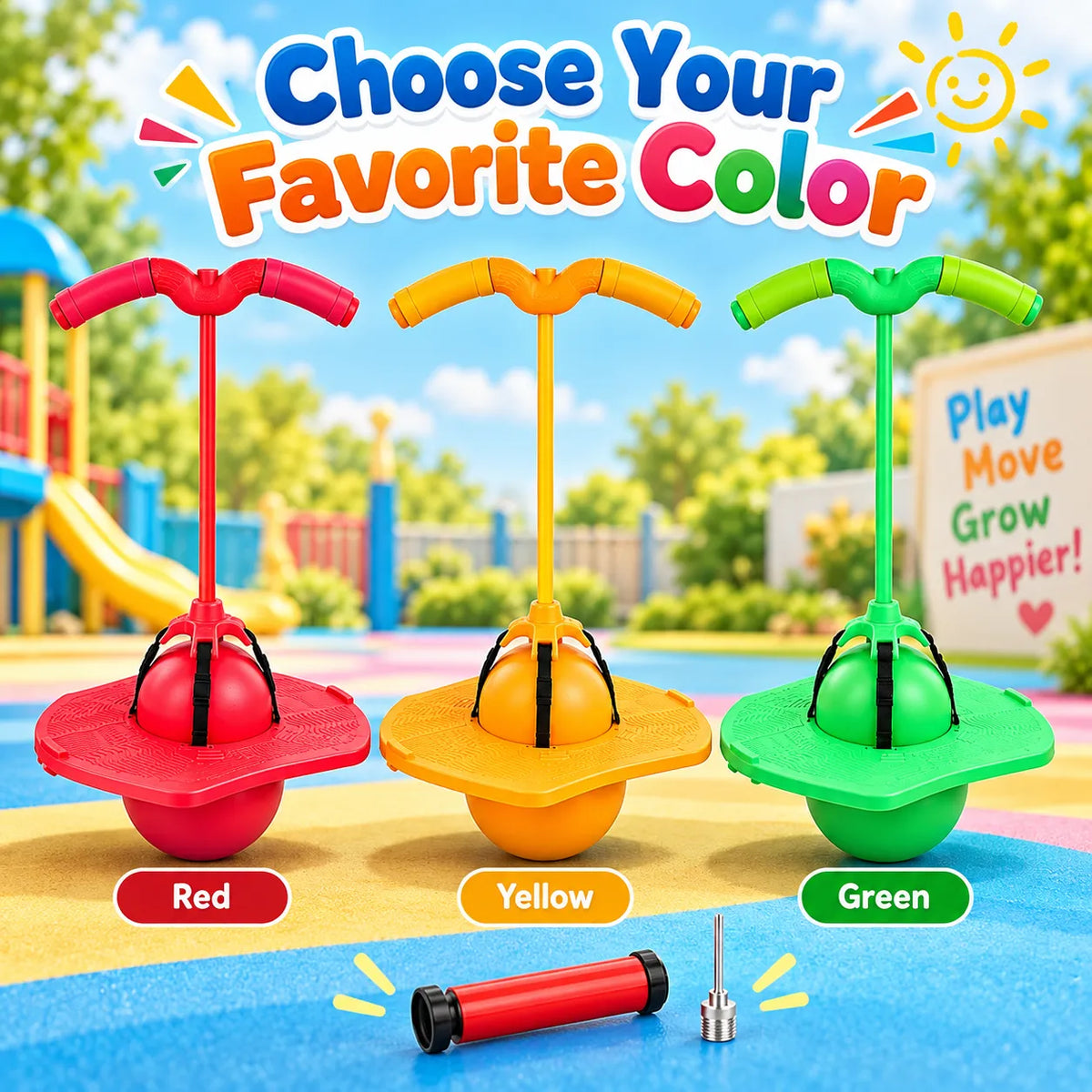 Balance Jumping Ball with Handle for Kids – Active Outdoor Play Toy