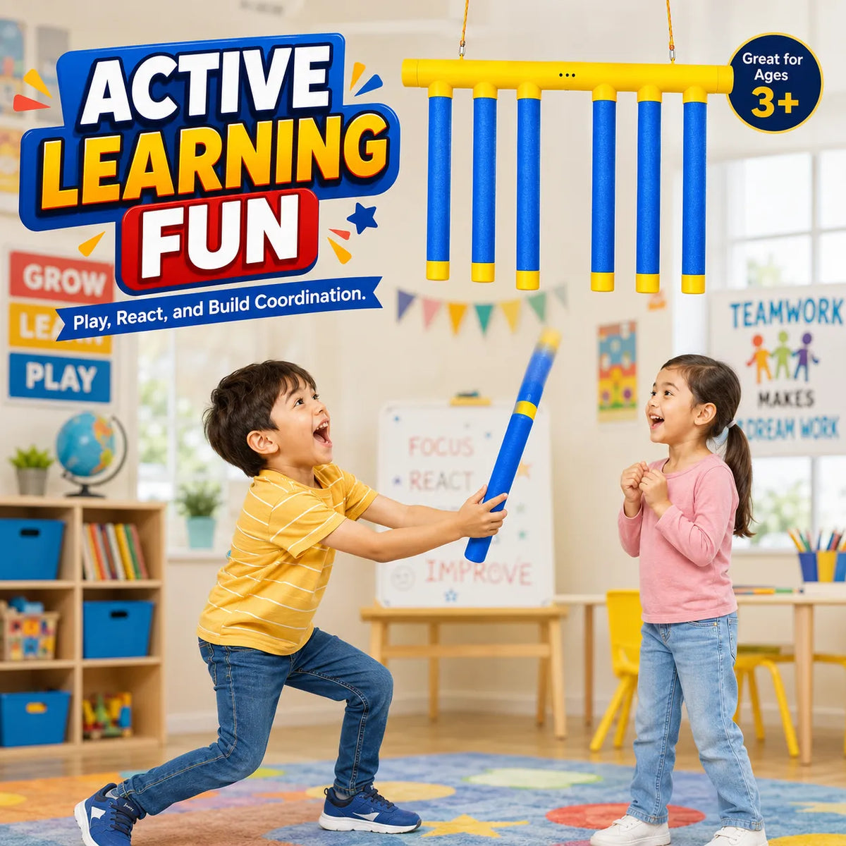 Catching Sticks Hand-Eye Coordination Game for Kids