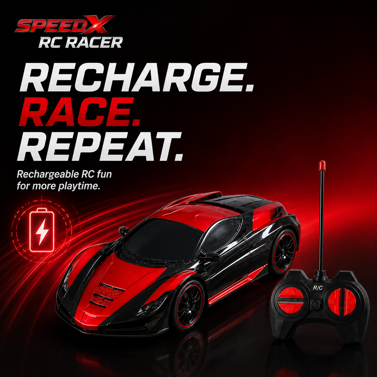 SpeedX Off-Road Rechargeable RC Racer – RC Toys for Kids