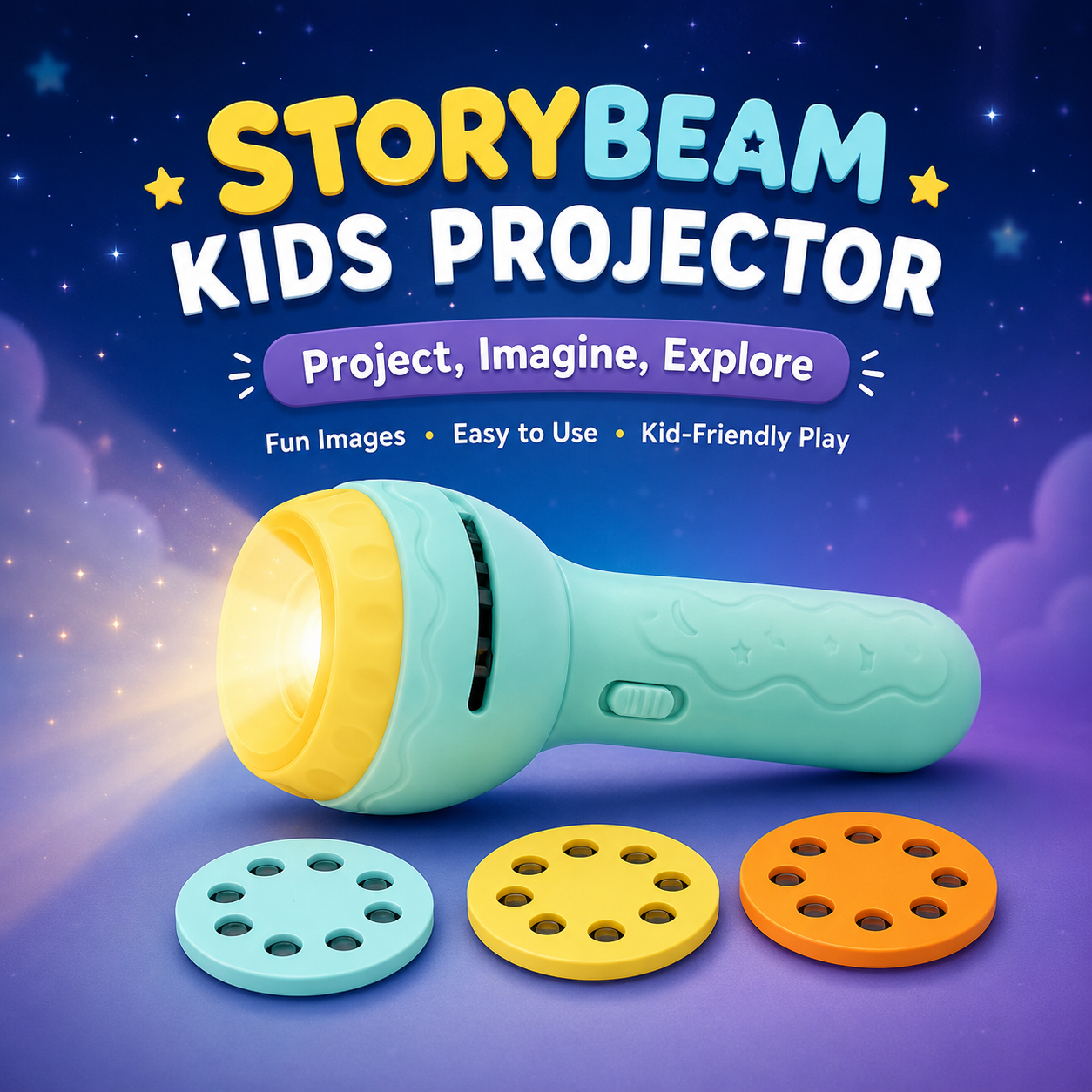 StoryBeam Kids Projector Flashlight – Story Projection Toy for Kids
