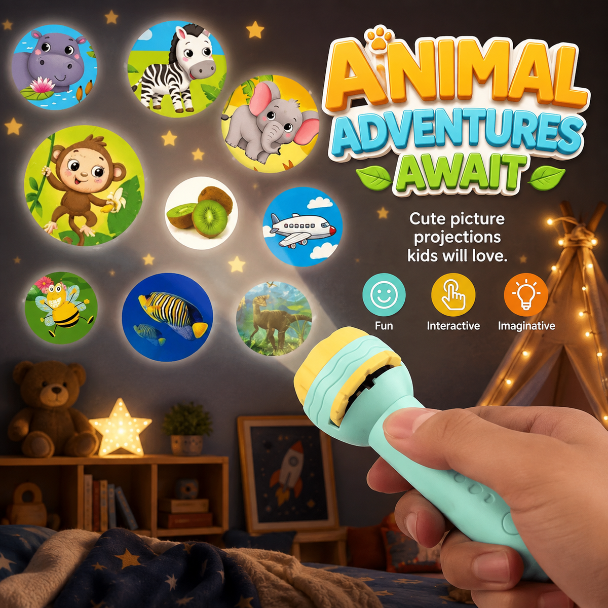 StoryBeam Kids Projector Flashlight – Story Projection Toy for Kids