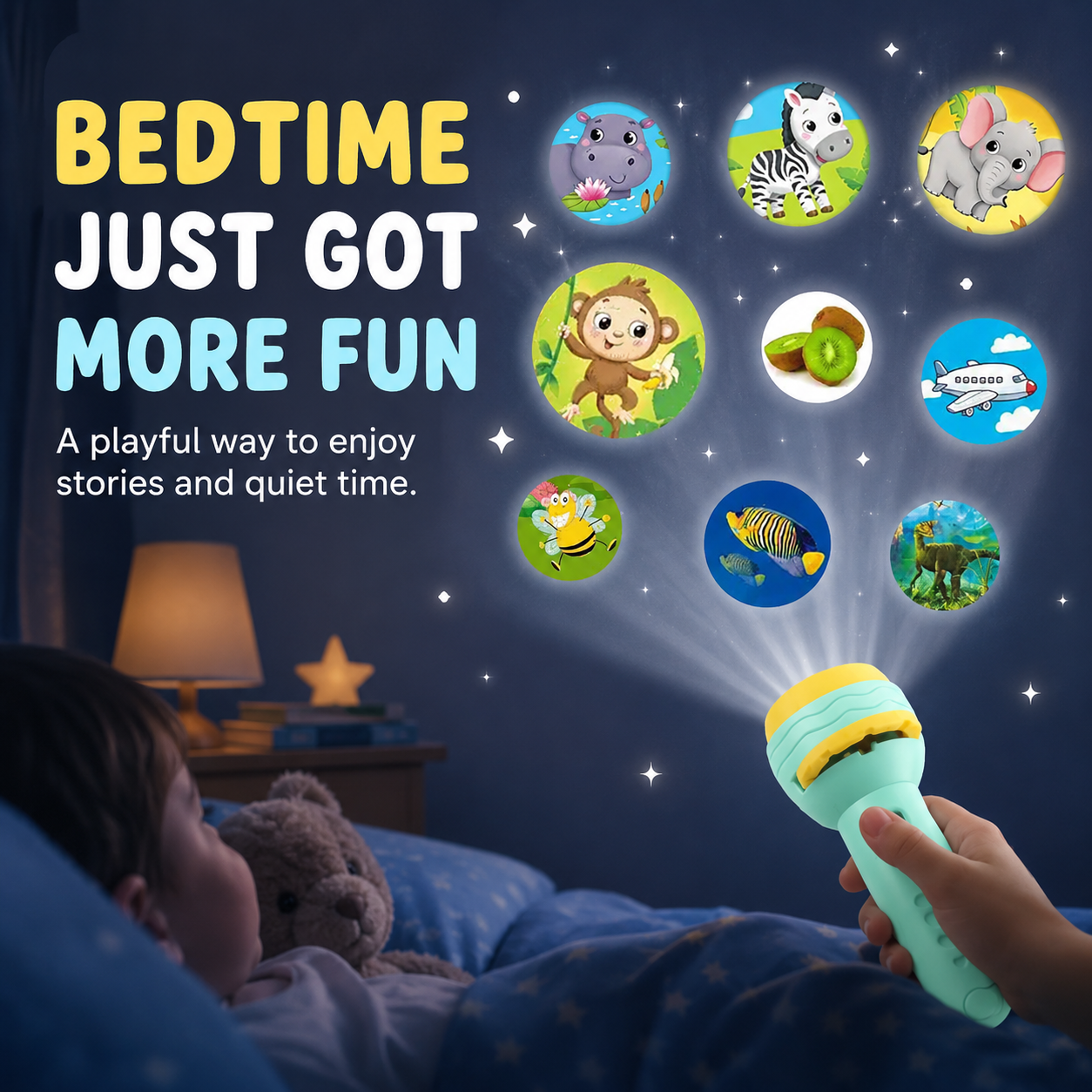 StoryBeam Kids Projector Flashlight – Story Projection Toy for Kids