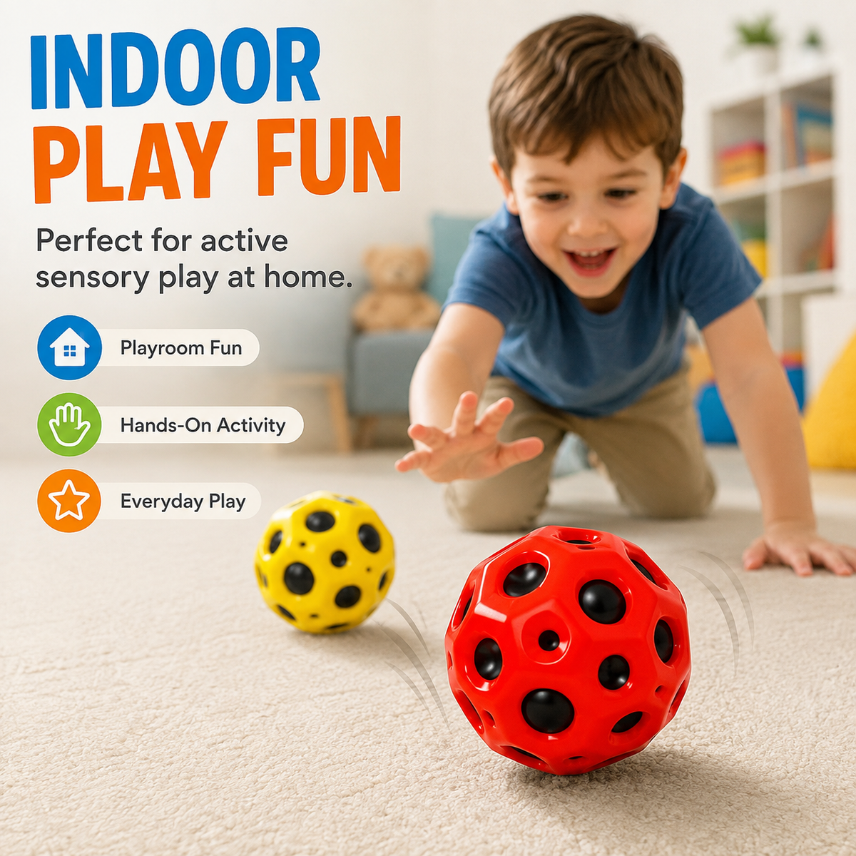 MoonBounce Anti-Fall Bouncy Ball – Sensory Indoor & Outdoor Toy