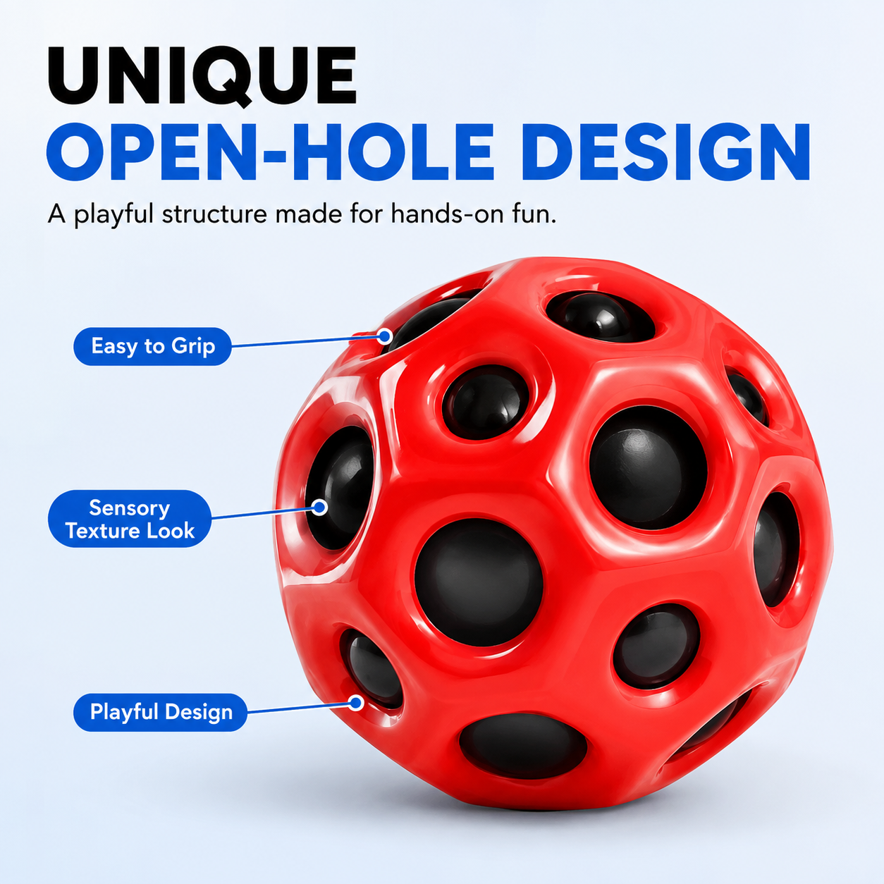 MoonBounce Anti-Fall Bouncy Ball – Sensory Indoor & Outdoor Toy