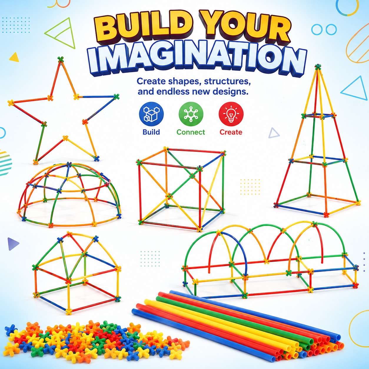 FlexiBamboo Building Sticks – STEM Construction Toy for Kids