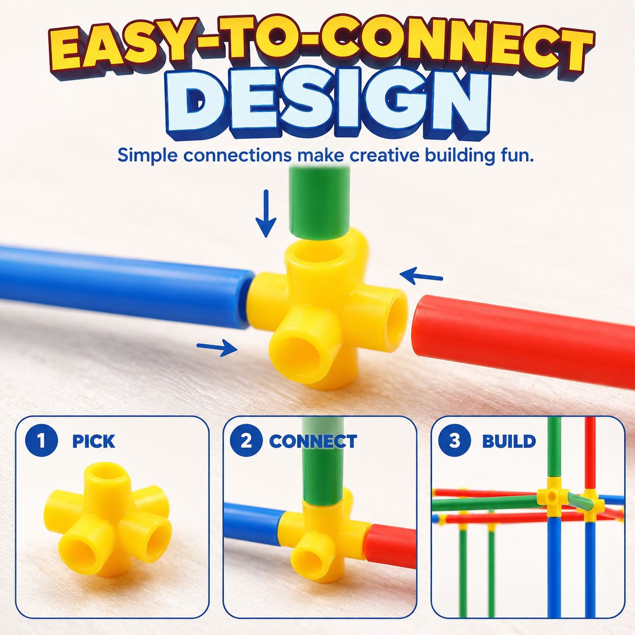 FlexiBamboo Building Sticks – STEM Construction Toy for Kids
