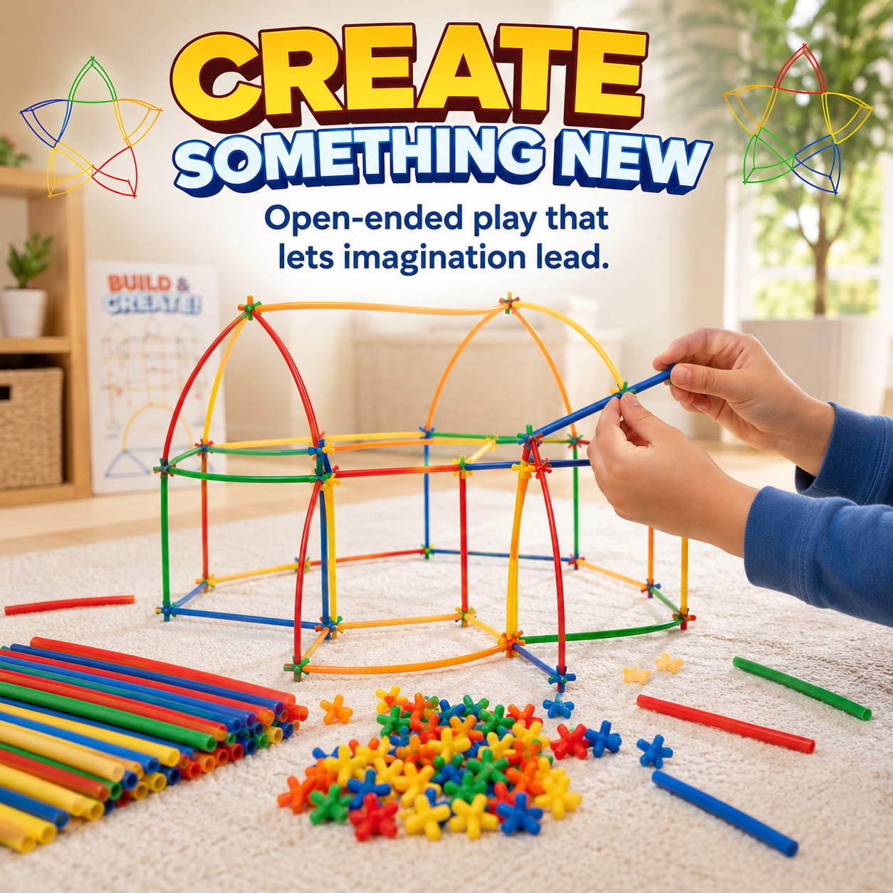 FlexiBamboo Building Sticks – STEM Construction Toy for Kids