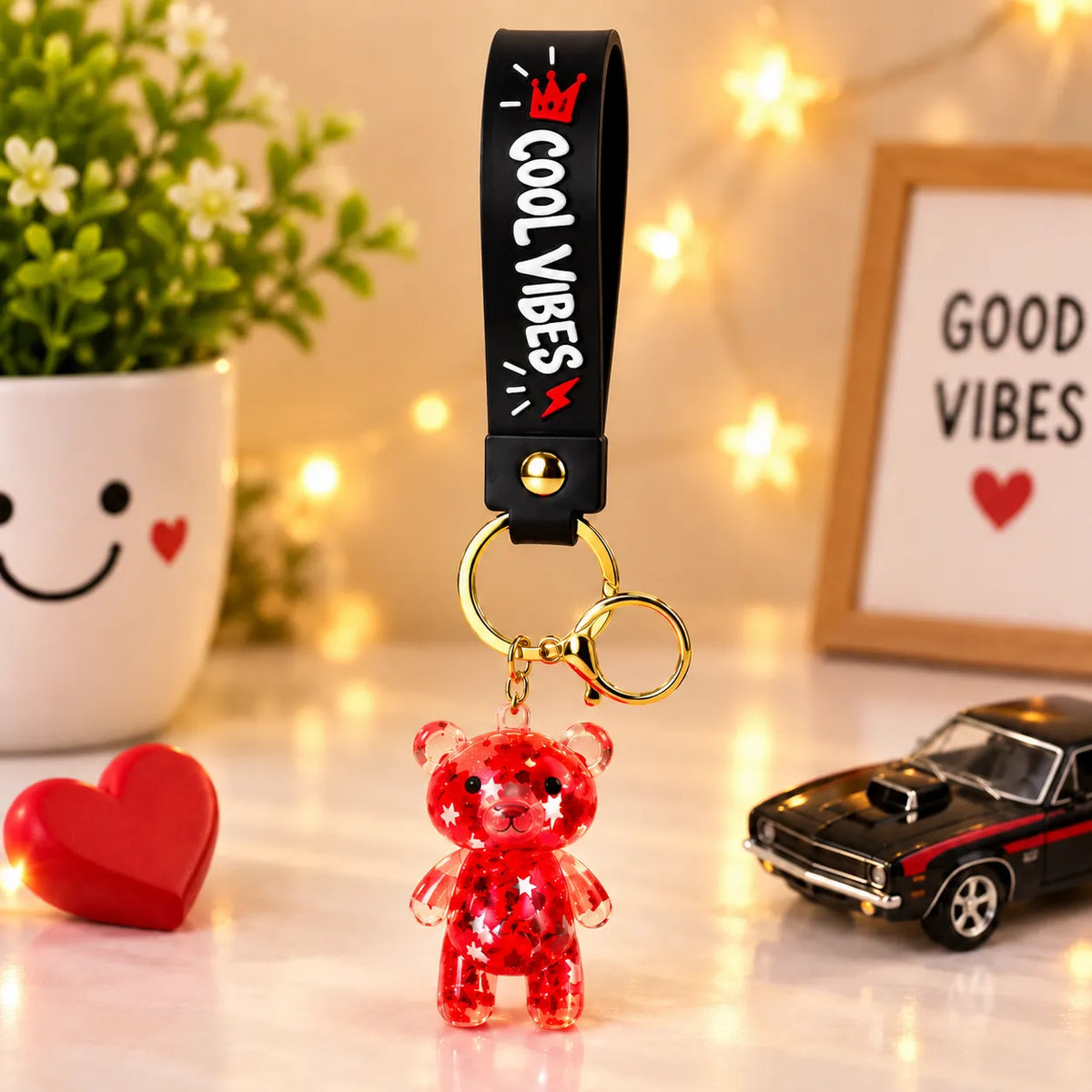 Colorful Water Keychain For Kids Random Character Liquid-Filled