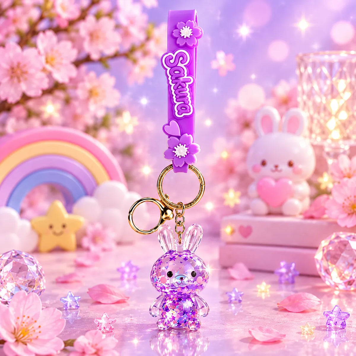 Colorful Water Keychain For Kids Random Character Liquid-Filled