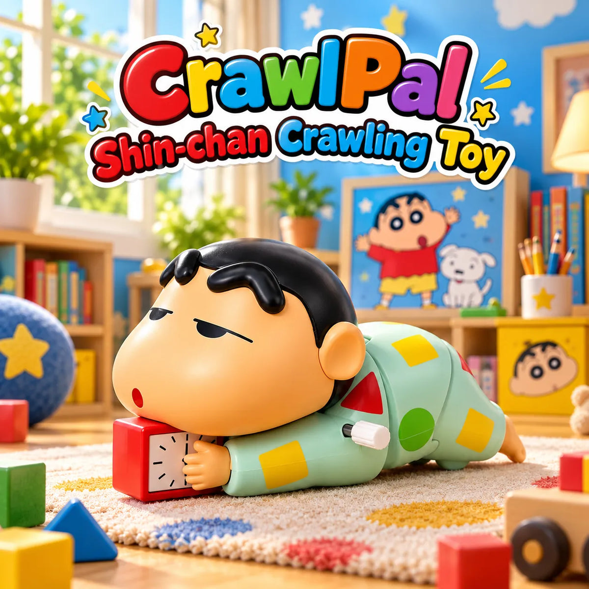 CrawlPal Shin-chan Crawling Toy – Musical Development Toy for Babies | Toynic Kids Zone