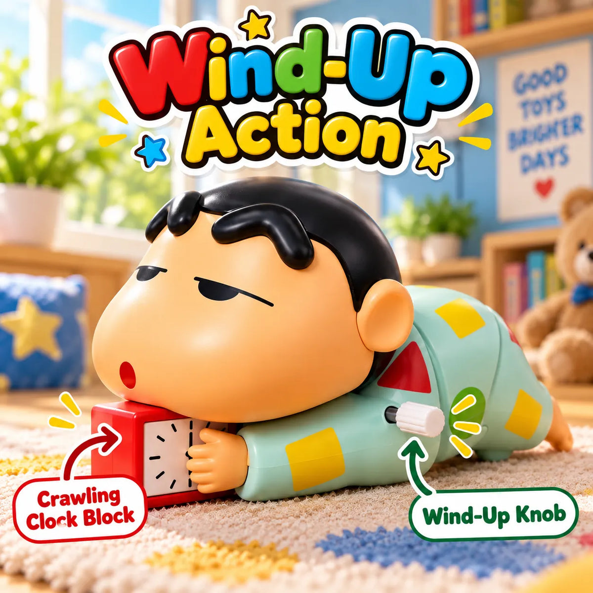 CrawlPal Shin-chan Crawling Toy – Musical Development Toy for Babies | Toynic Kids Zone