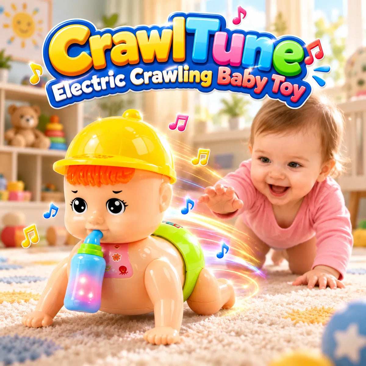 CrawlTune Electric Crawling Baby Toy – Musical Development Toy for Babies