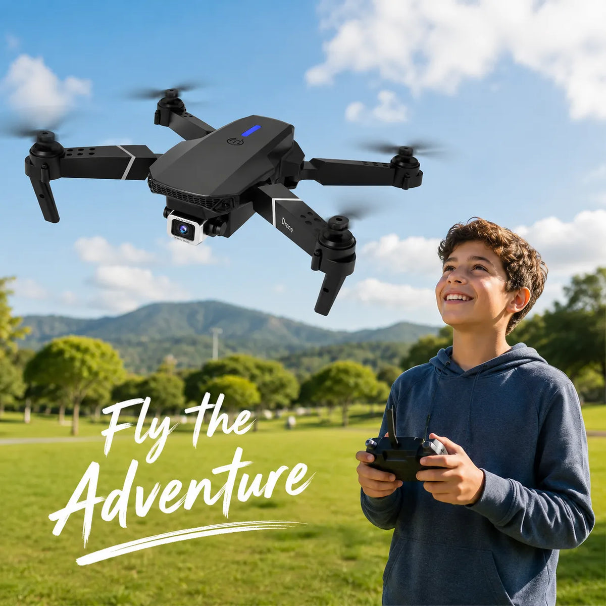 E88 PRO Drone with LED Lights & HD Camera – Foldable Aerial Photography Drone