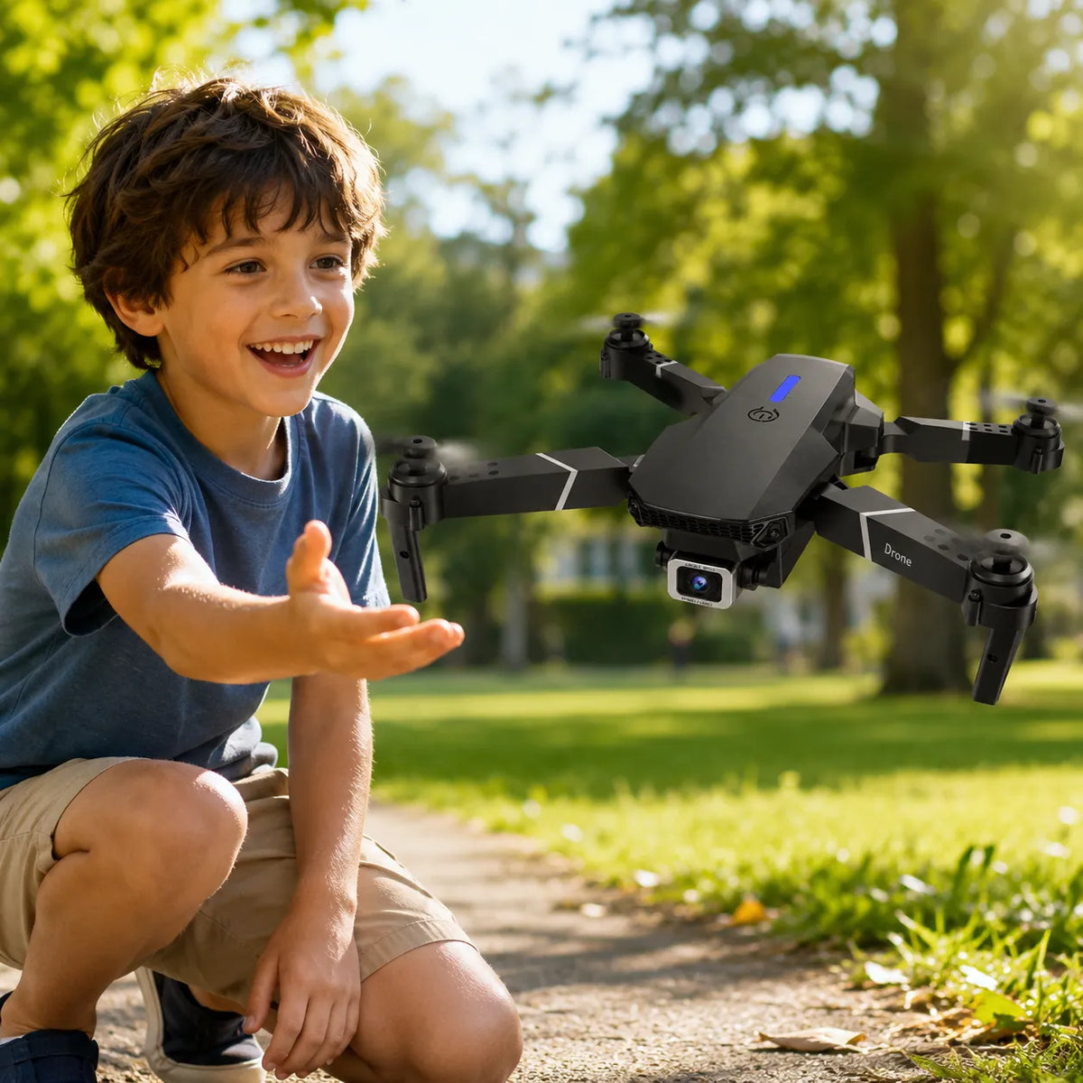 E88 PRO Drone with LED Lights & HD Camera – Foldable Aerial Photography Drone