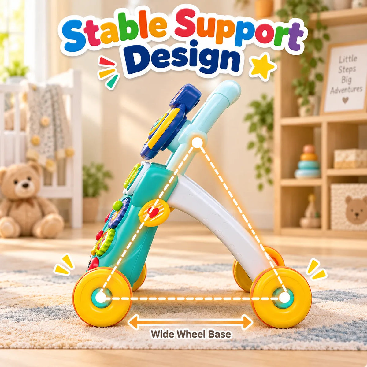 FirstSteps Baby Push Walker – Baby Learning Walker with Activity Panel | Toynic Kids Zone