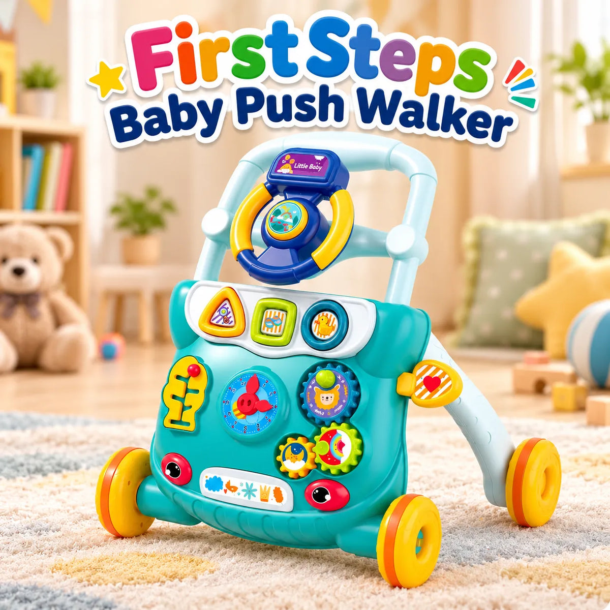 FirstSteps Baby Push Walker – Baby Learning Walker with Activity Panel | Toynic Kids Zone