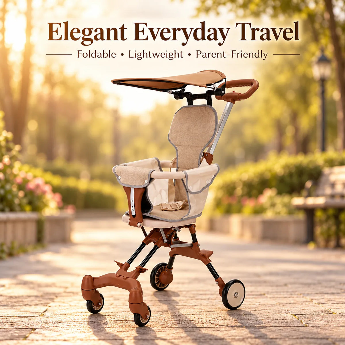 Foldable Lightweight Baby Stroller & Baby Carrier