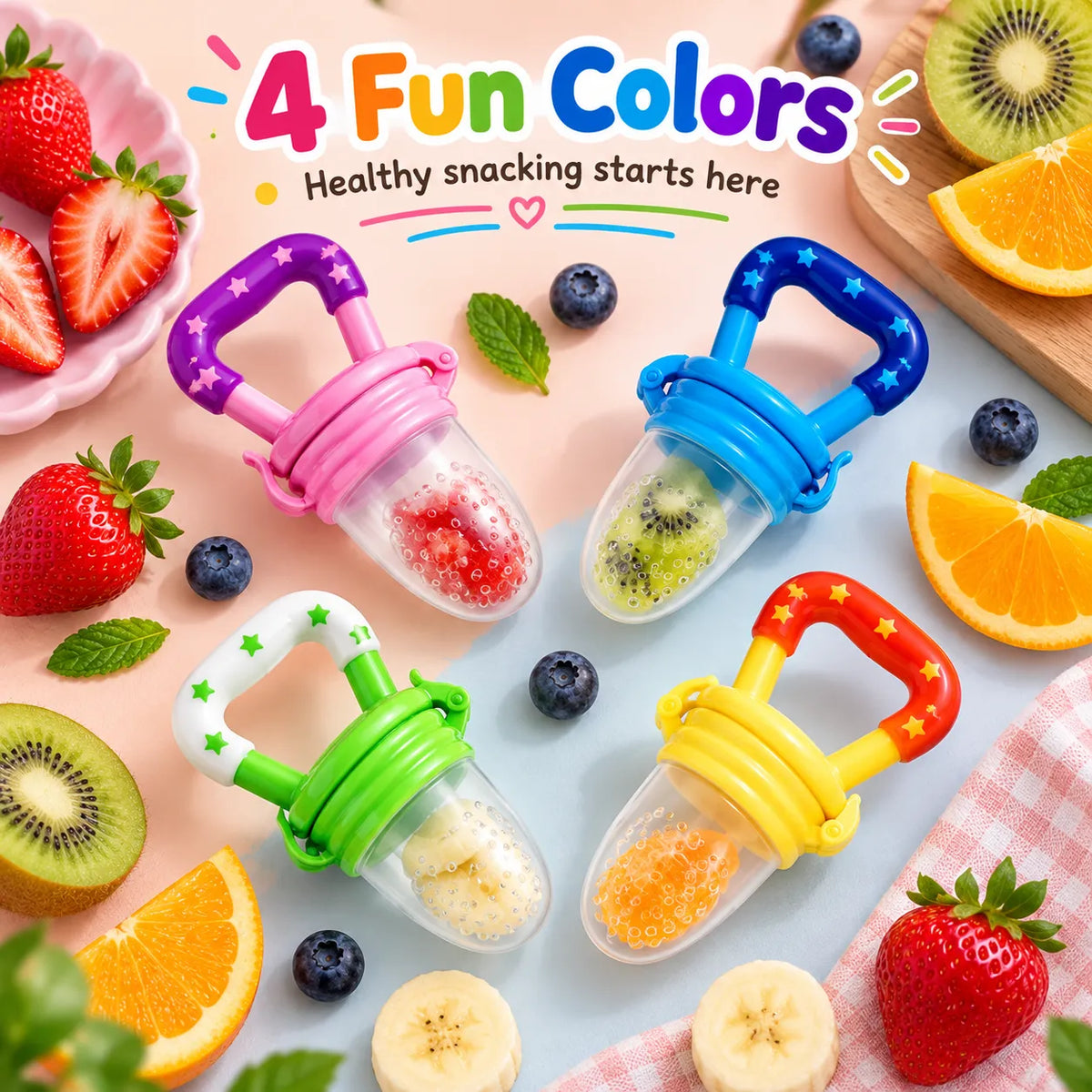 FruitBite Silicone Pacifier Feeder – BPA-Free Silicone Fruit Feeder