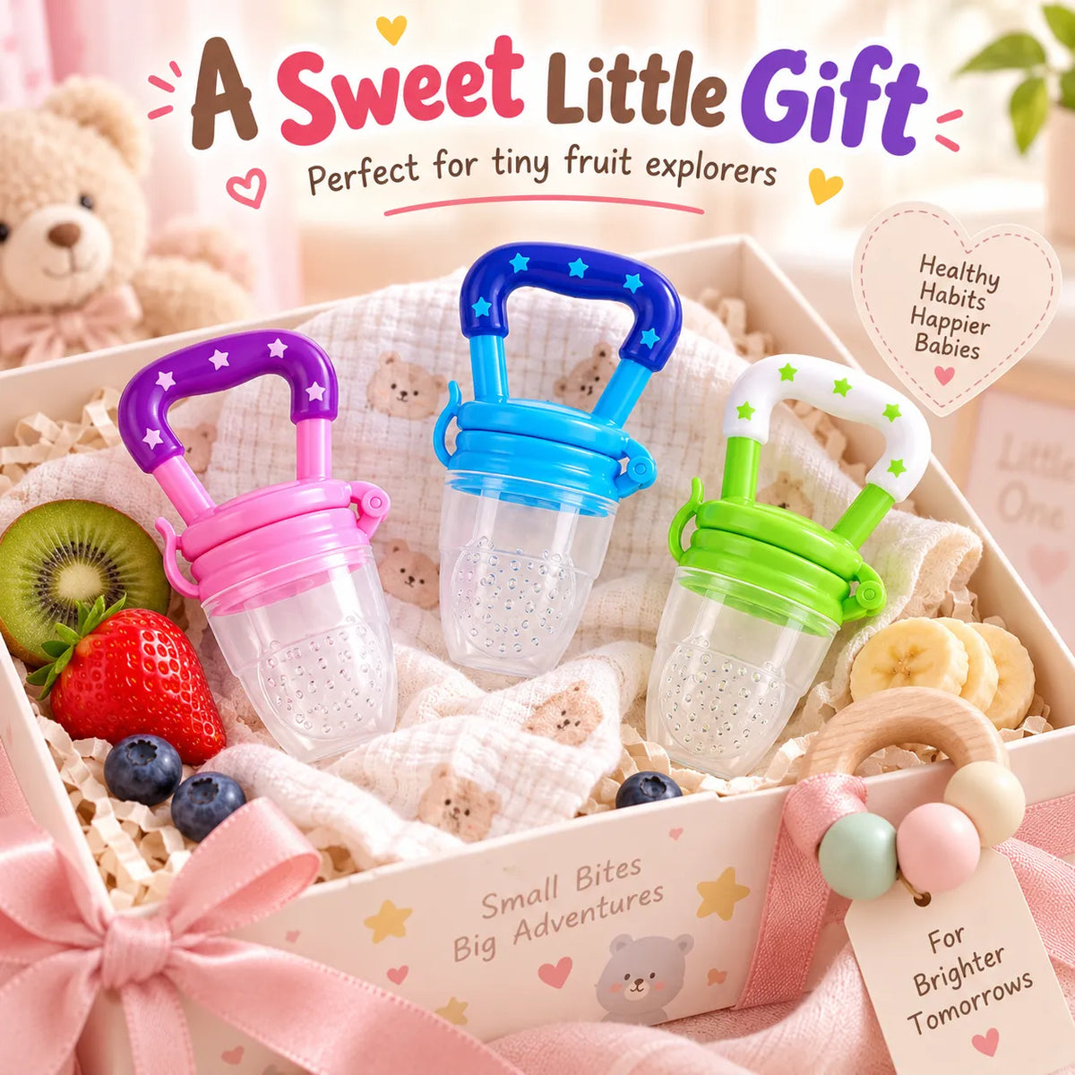 FruitBite Silicone Pacifier Feeder – BPA-Free Silicone Fruit Feeder