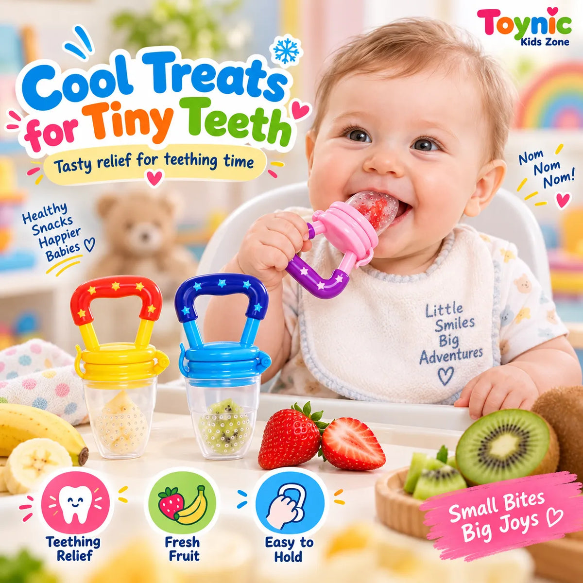 FruitBite Silicone Pacifier Feeder – BPA-Free Silicone Fruit Feeder