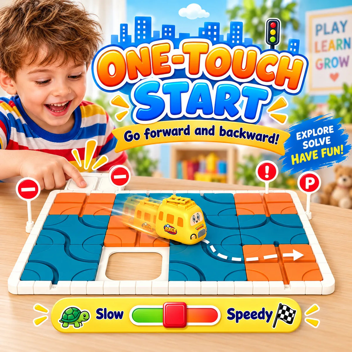 Fun Track Maze City Adventure Puzzle Game – Brain Teaser Logic Toy