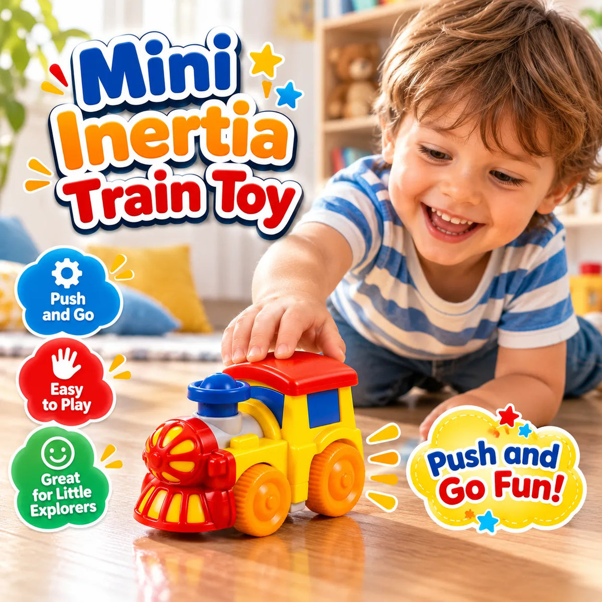 GlideGo Inertia Mini Car Set – Push-and-Go Friction Toy Cars