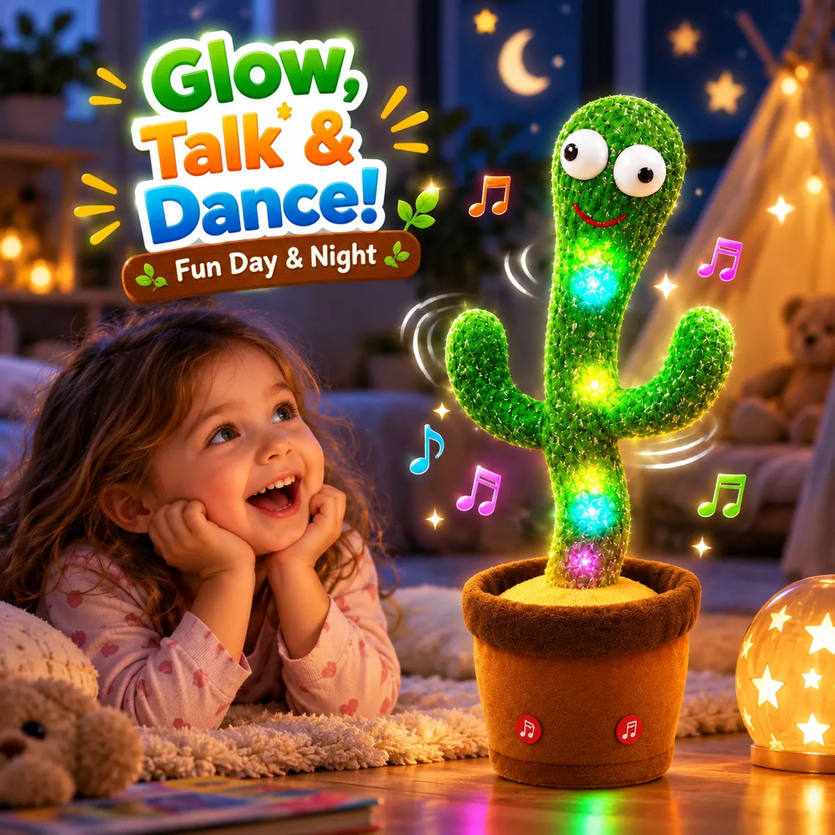 GrooveTalking Dance Cactus – Talking Singing Repeat-Voice Toy | Toynic Kids Zone
