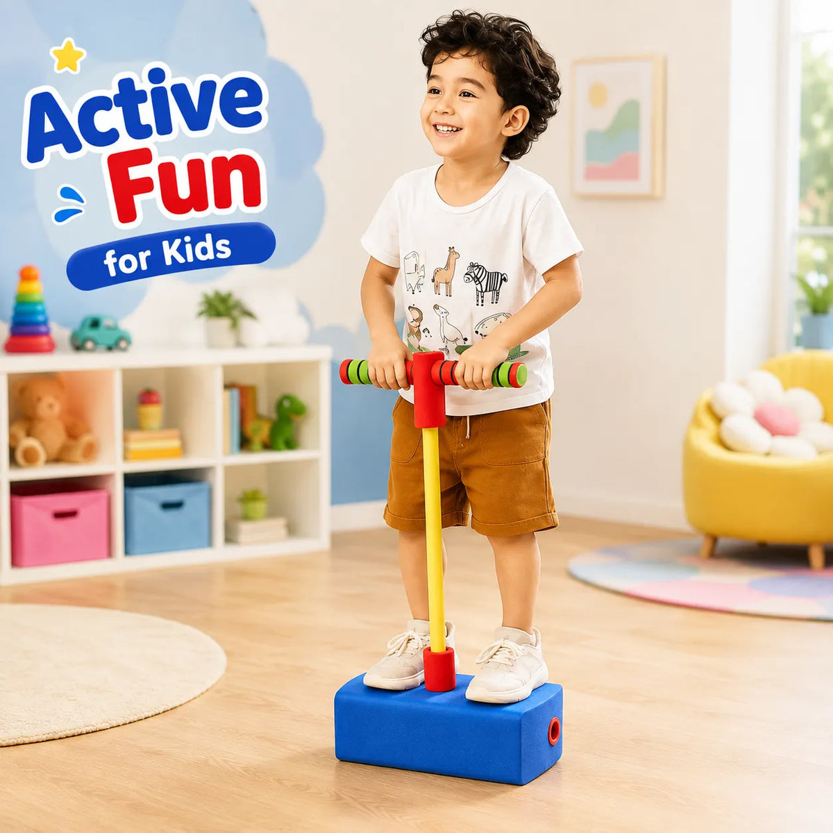 Kids Balance & Jump Frog Bouncer Toy – Grow Taller Active Play Equipment