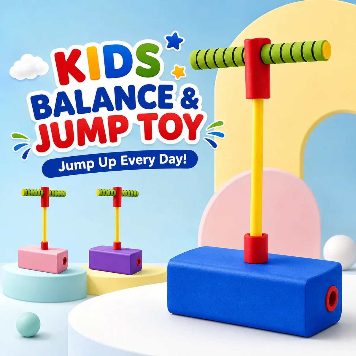 Kids Balance & Jump Frog Bouncer Toy – Grow Taller Active Play Equipment