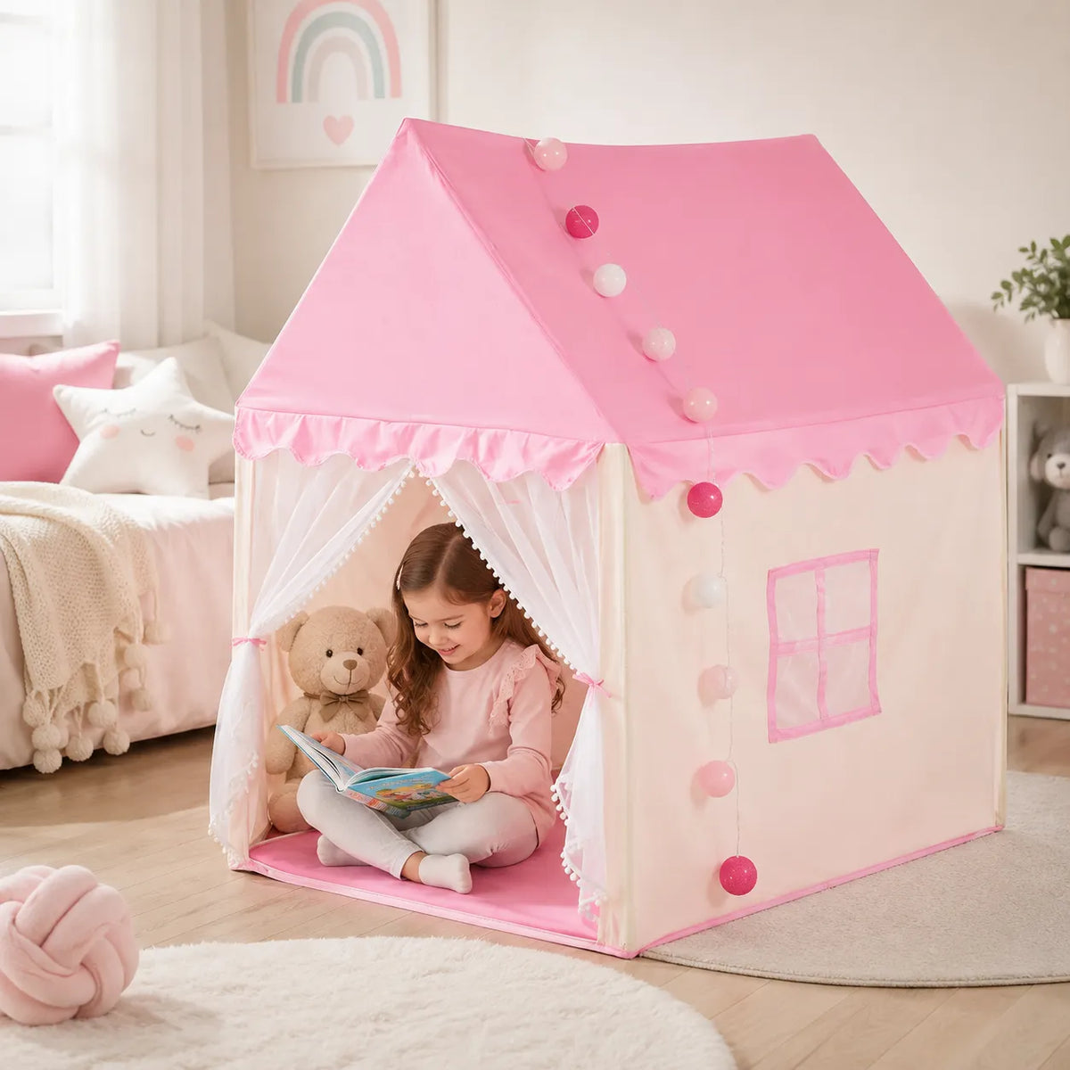 Kids Indoor Playhouse Tent for Kids – Fort & Hideout Tent