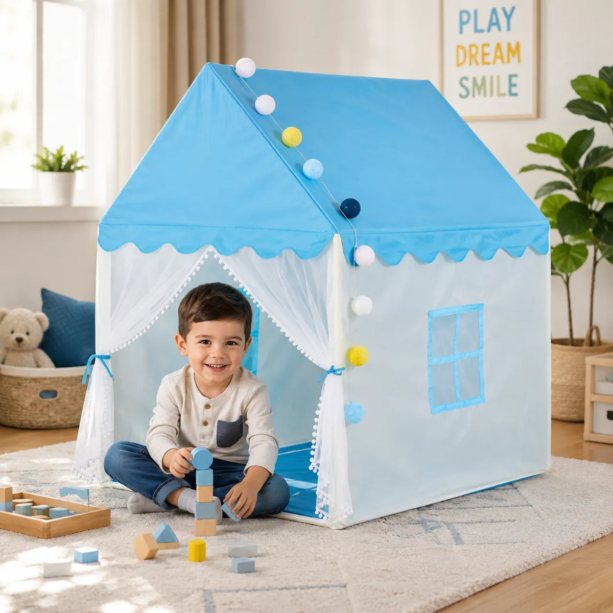 Kids Indoor Playhouse Tent for Kids – Fort & Hideout Tent