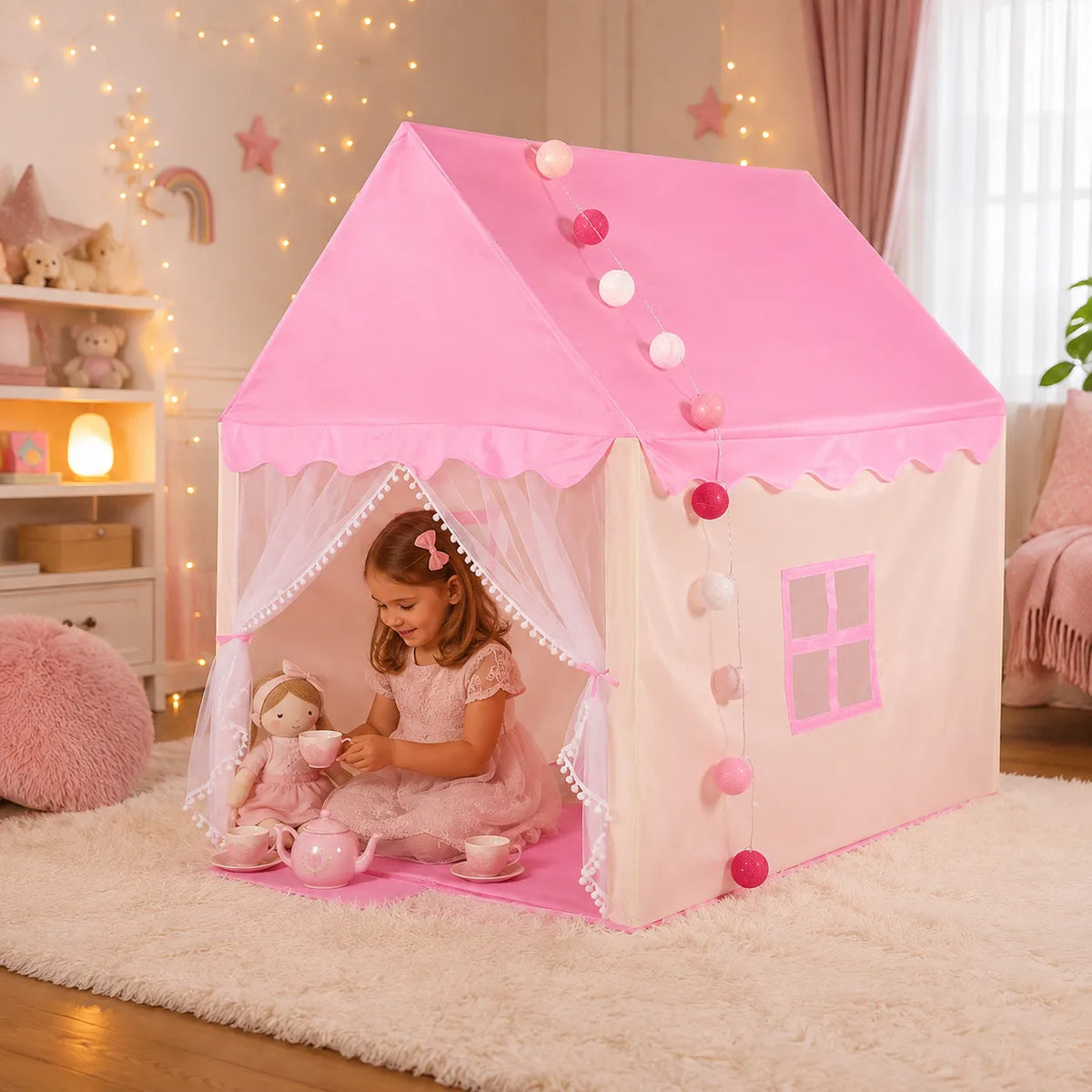 Kids Indoor Playhouse Tent for Kids – Fort & Hideout Tent