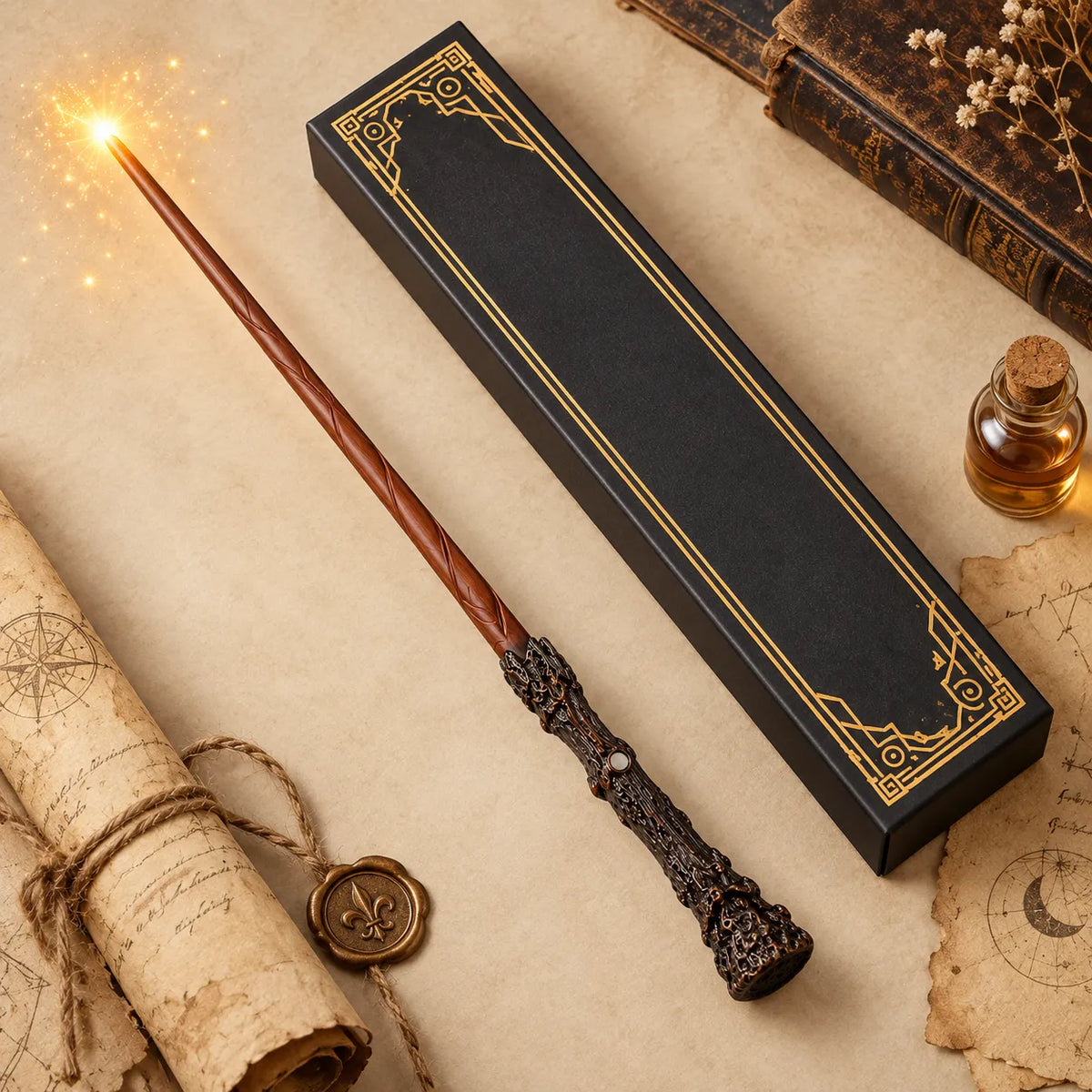 MagicWand Harry Potter Spell Wand – Light-Up Wizard Cosplay Collectible