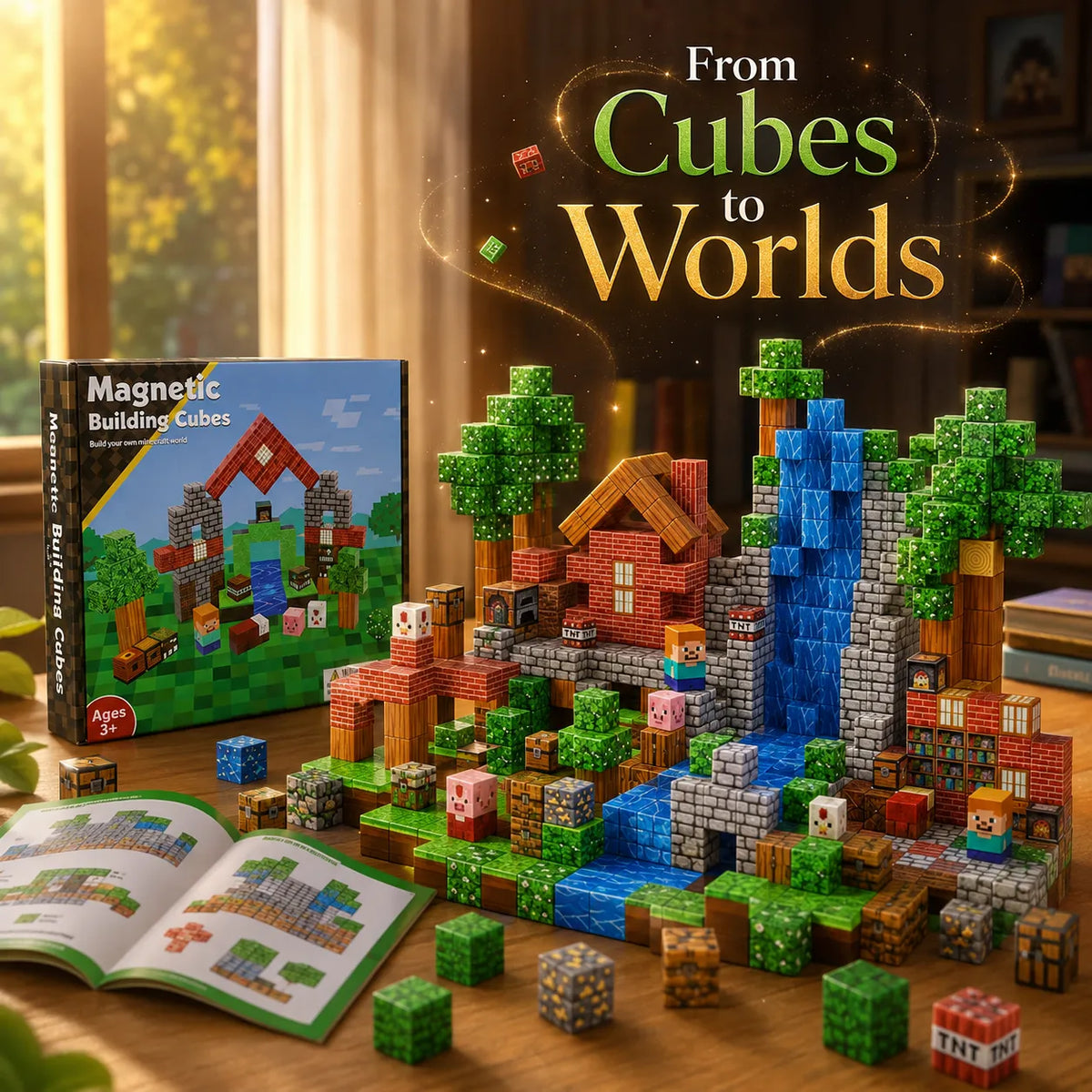 Minecraft Magnetic Building Blocks Cubes For Kids