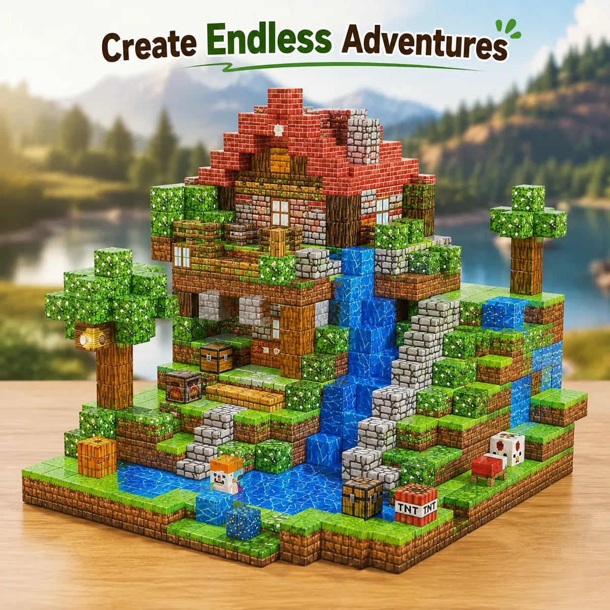 Minecraft Magnetic Building Blocks Cubes For Kids