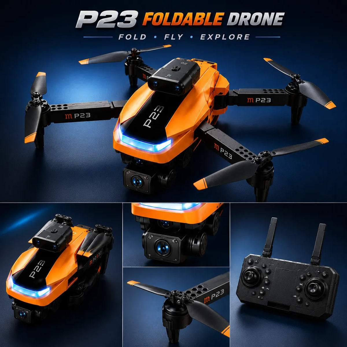 P23 Pro Foldable Camera Drone with Intelligent Obstacle Avoidance – GPS Aerial Photography