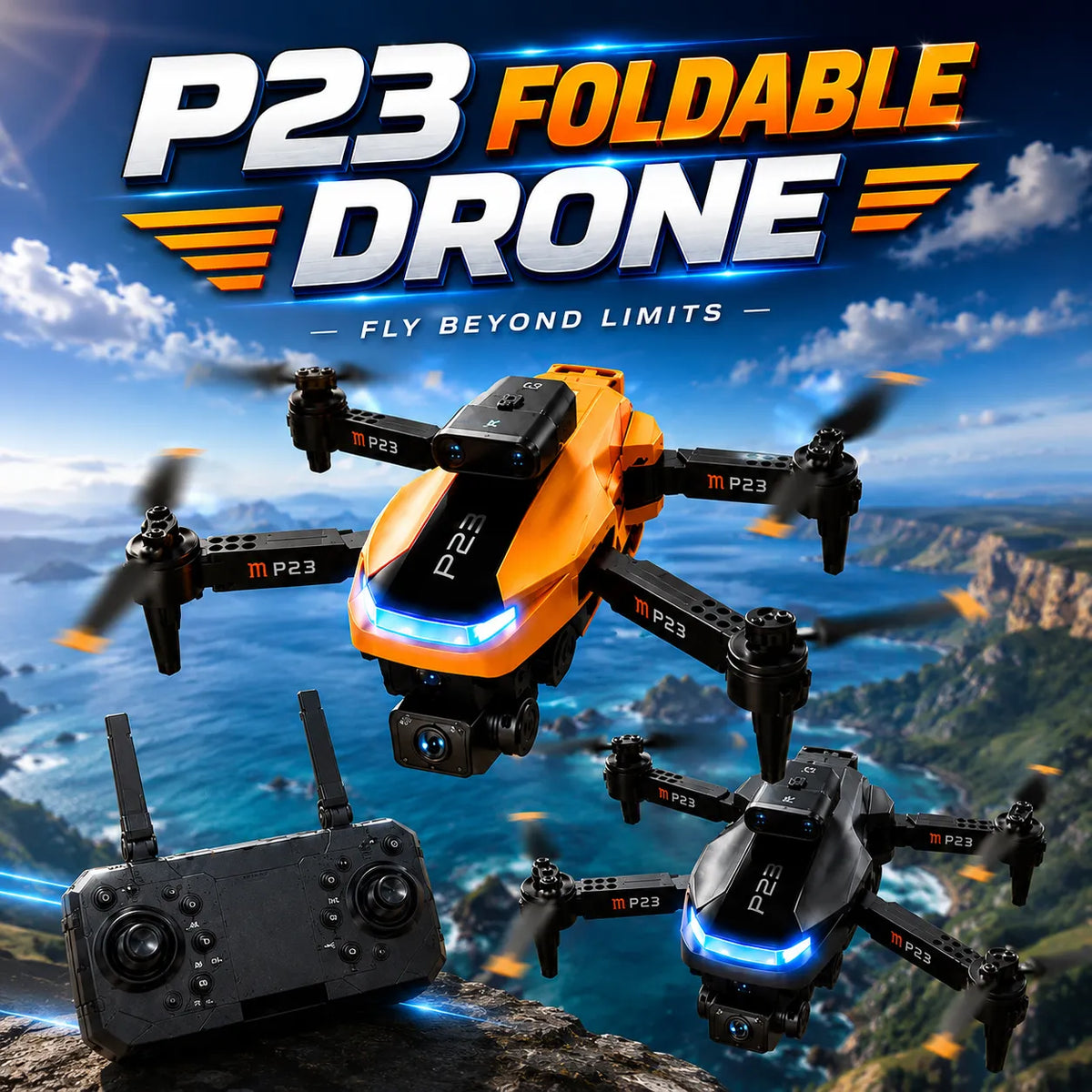 P23 Pro Foldable Camera Drone with Intelligent Obstacle Avoidance – GPS Aerial Photography