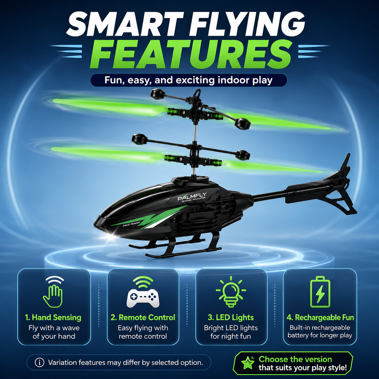 PalmFly Sensing Remote Control Helicopter