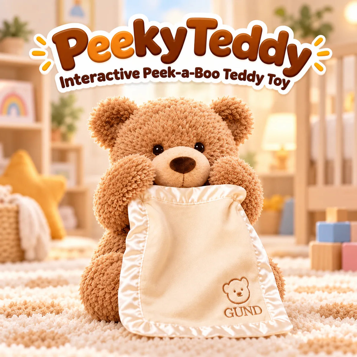 PeekyTeddy Hide & Seek Plush Bear – Interactive Peek-a-Boo Teddy Toy | Toynic Kids Zone