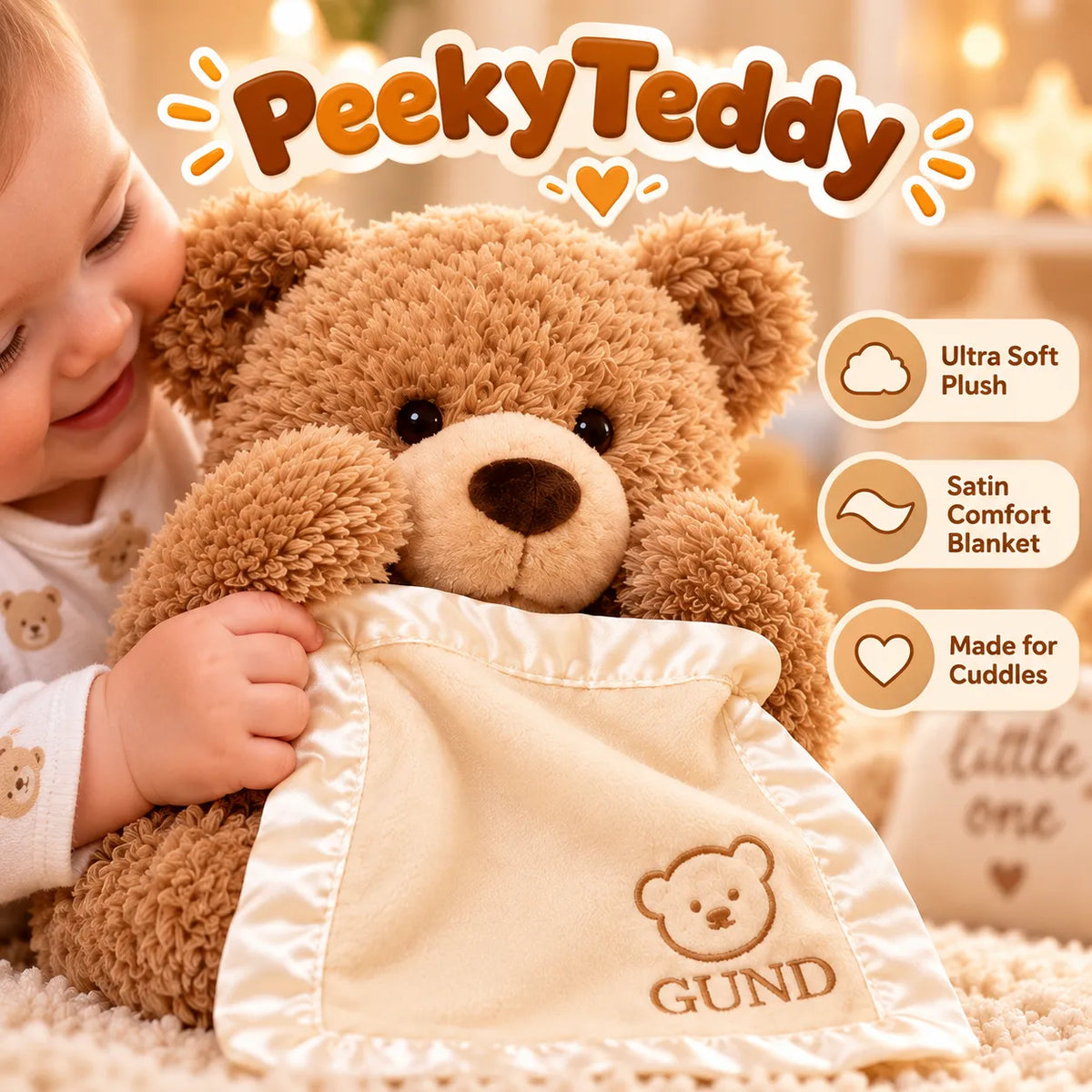 PeekyTeddy Hide & Seek Plush Bear – Interactive Peek-a-Boo Teddy Toy | Toynic Kids Zone