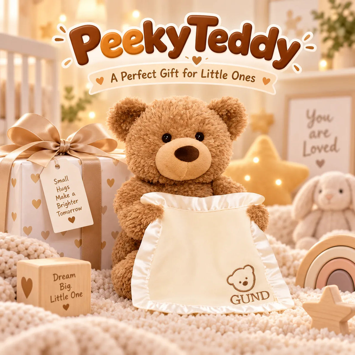 PeekyTeddy Hide & Seek Plush Bear – Interactive Peek-a-Boo Teddy Toy | Toynic Kids Zone