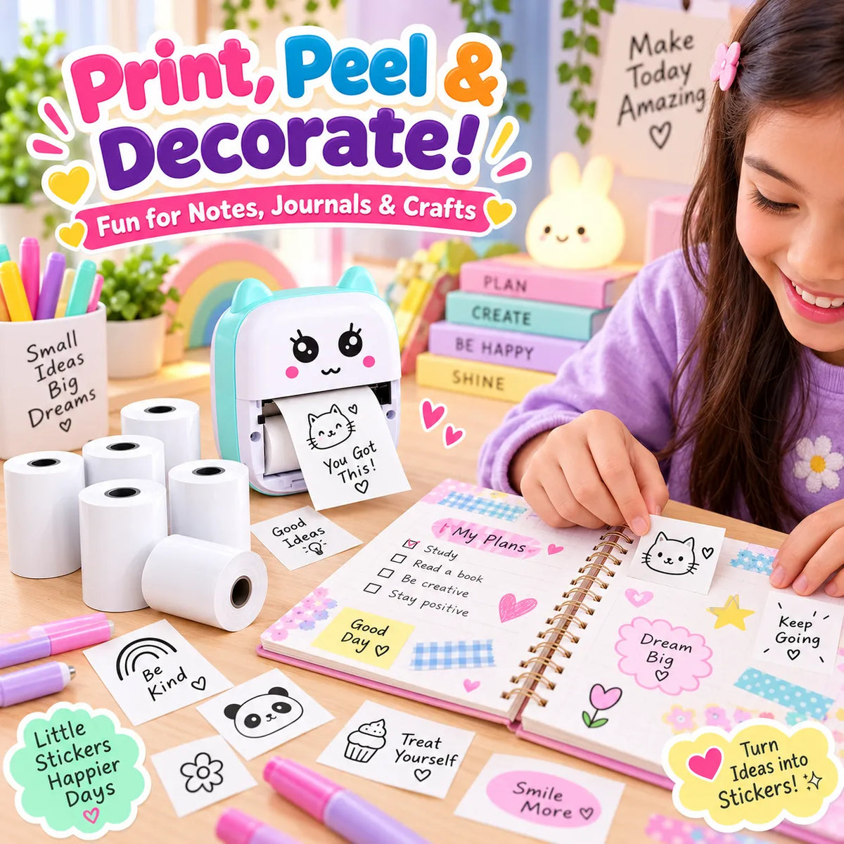 PrintPocket Thermal Sticker Paper Rolls – Inkless Bluetooth Pocket Printer