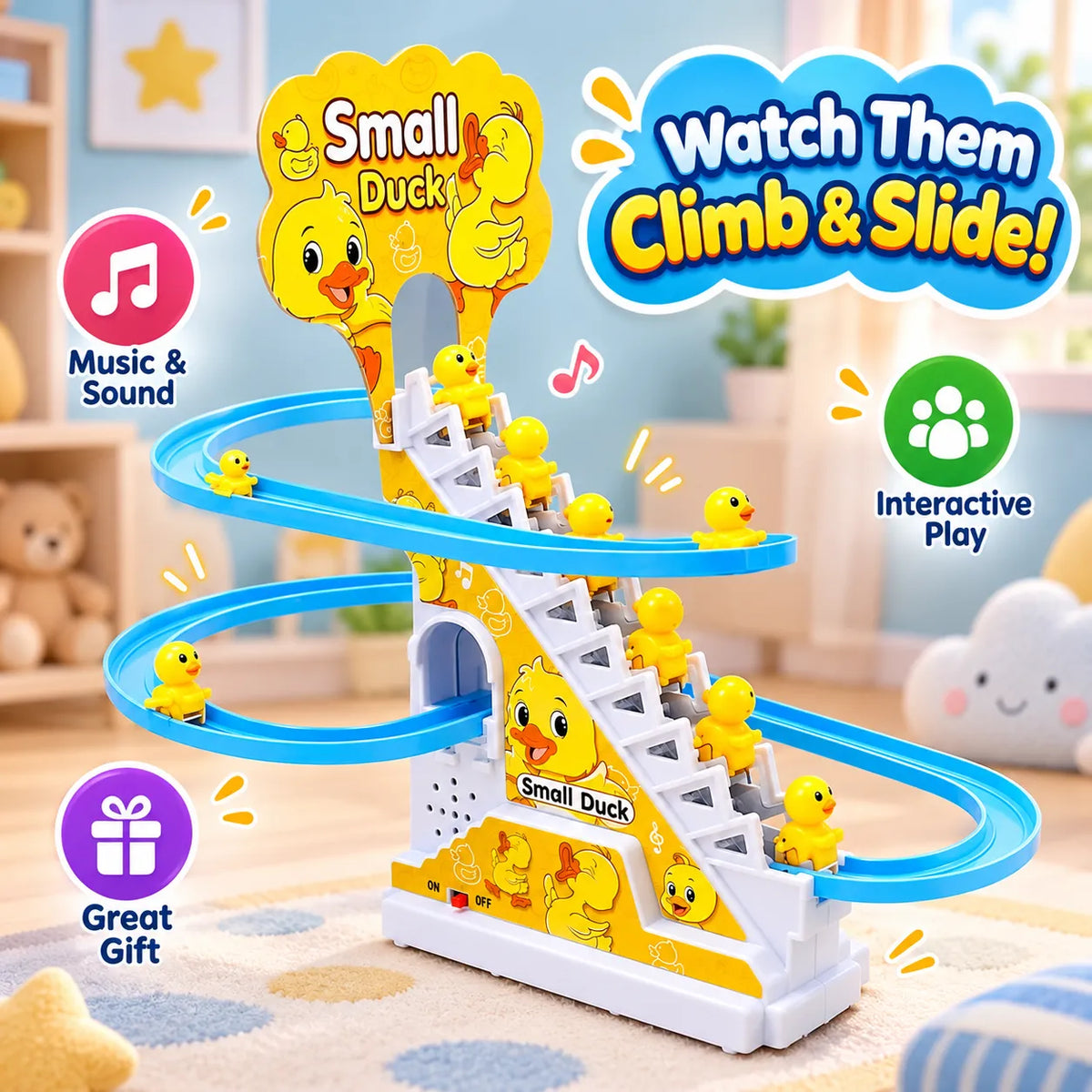 QuackClimb Duck Stair-Climbing Toy – Musical Duck Track Toy for Toddlers | Toynic Kids Zone