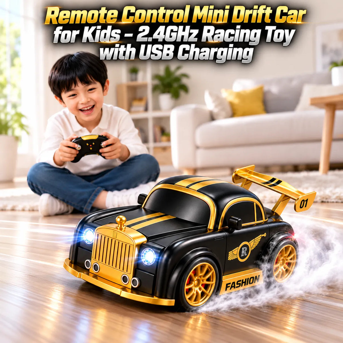 Remote Control Mini Drift Car for Kids – 2.4GHz Racing Toy with USB Charging