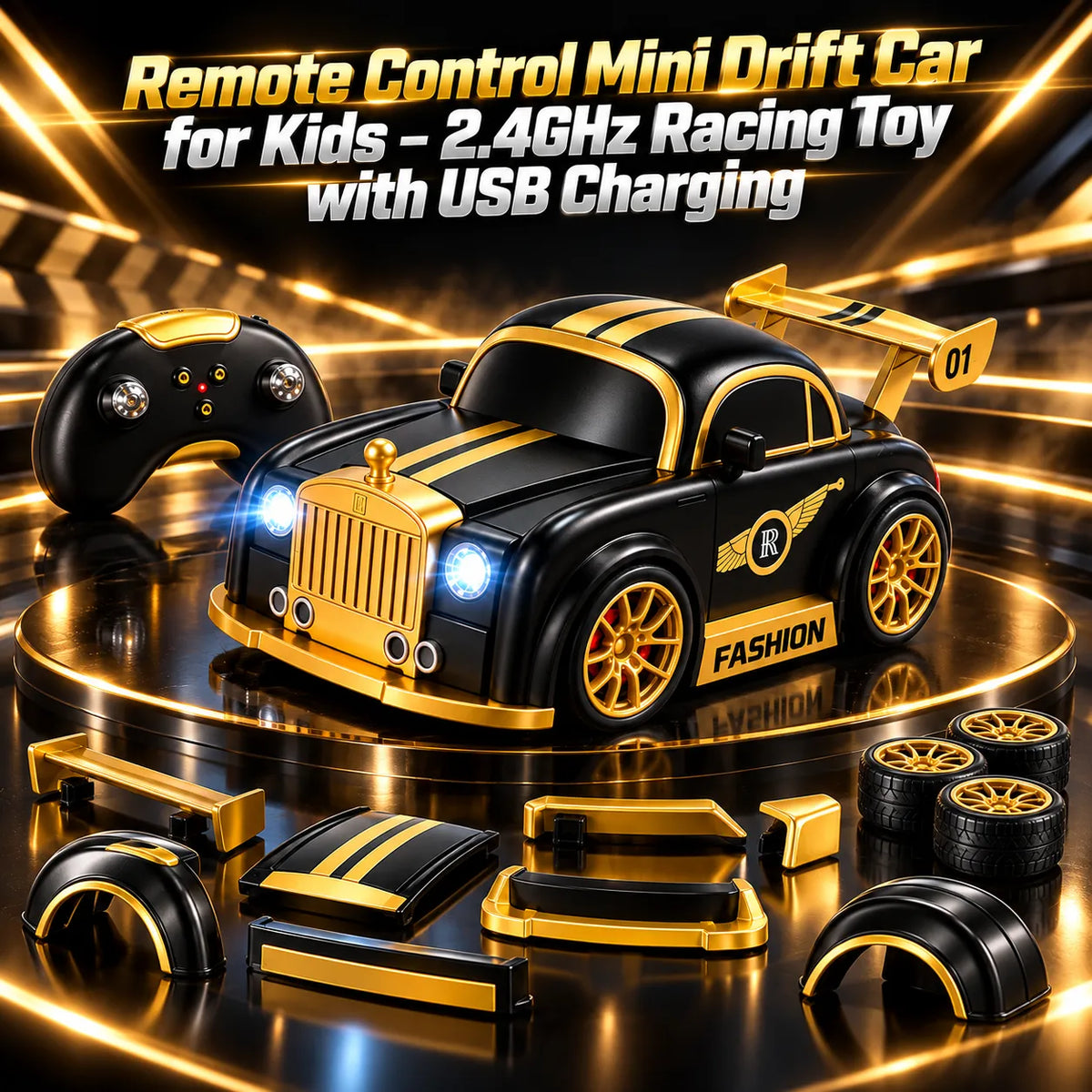 Remote Control Mini Drift Car for Kids – 2.4GHz Racing Toy with USB Charging